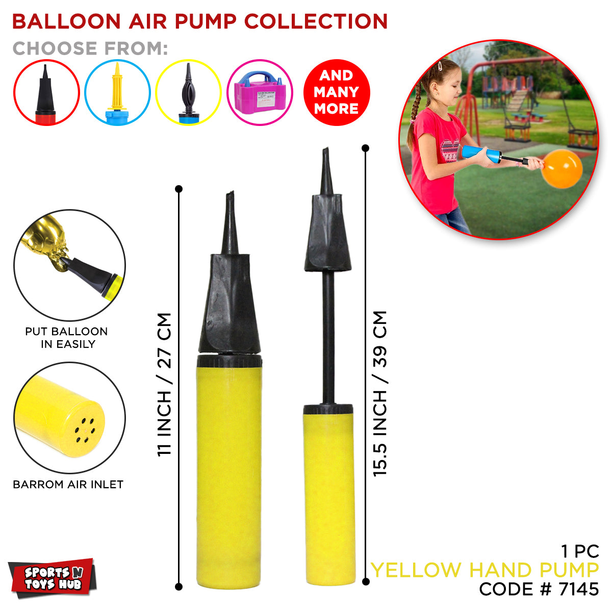 Balloons Air Hand Pump Collection