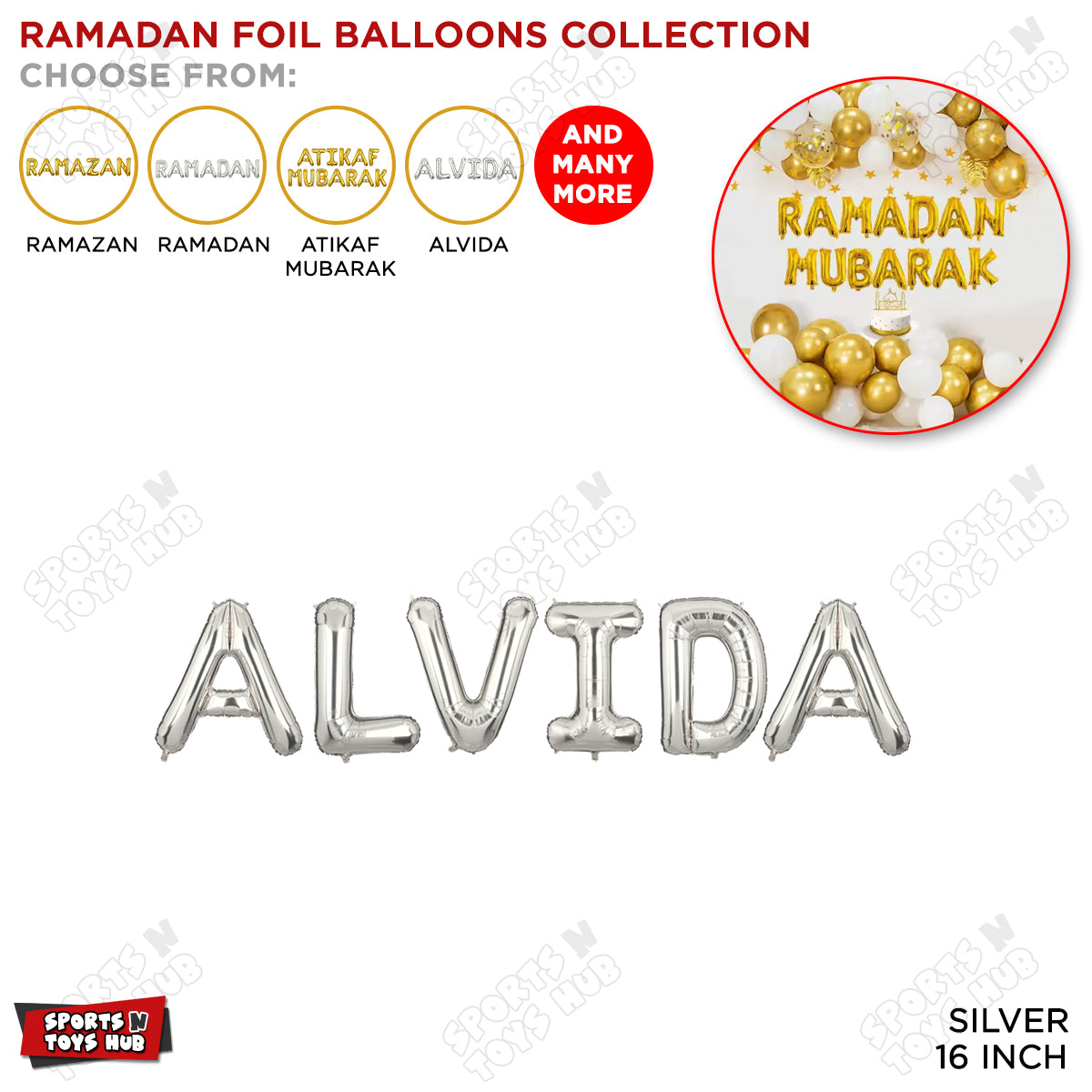 Alvida Foil Balloon Collection - 16 Inch