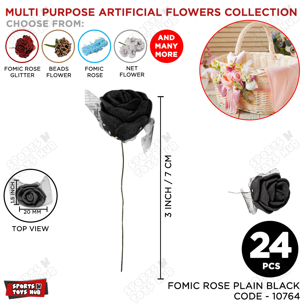 Multi Purpose Artificial Fomic Rose Flower Collection