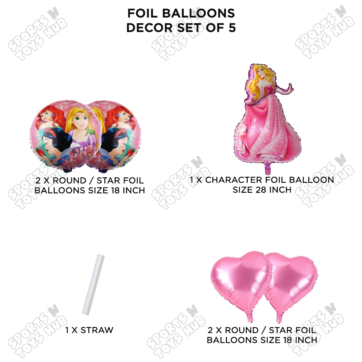 Sleep-ing Beauty Foil Balloon Set