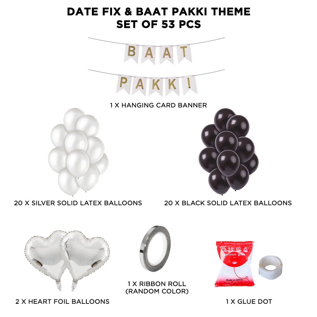 Baat Pakki Card Banner Theme - White