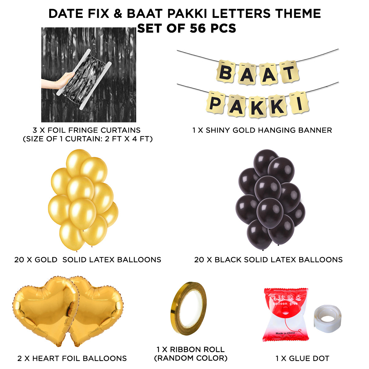 Baat Pakki Card Banner Theme - Gold