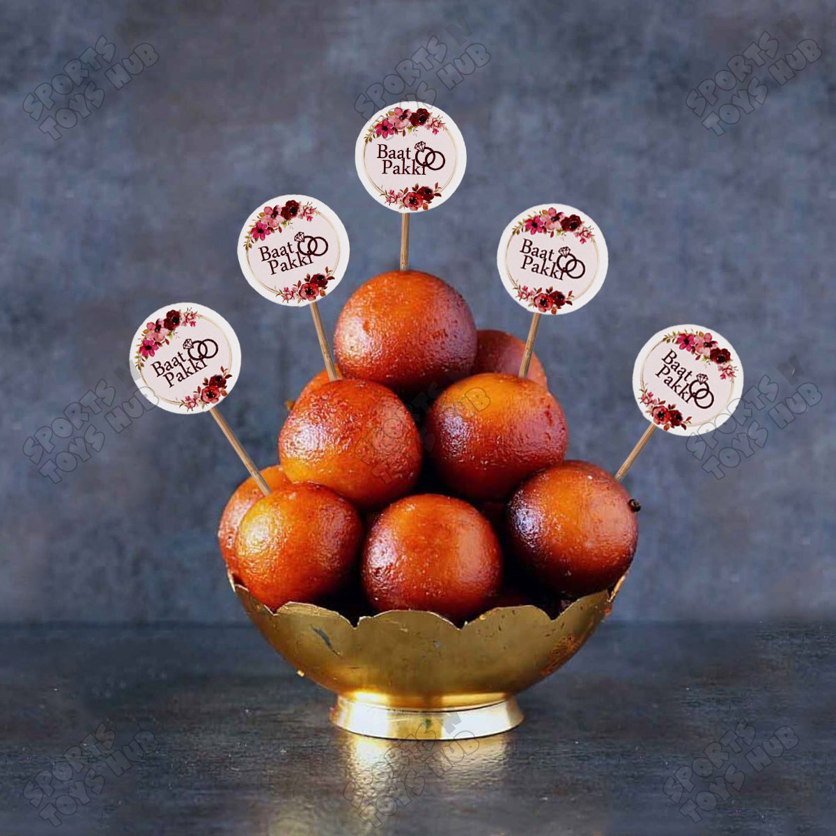 Baat Pakki Sweet & Cup Cake Toppers - Pack Of 12