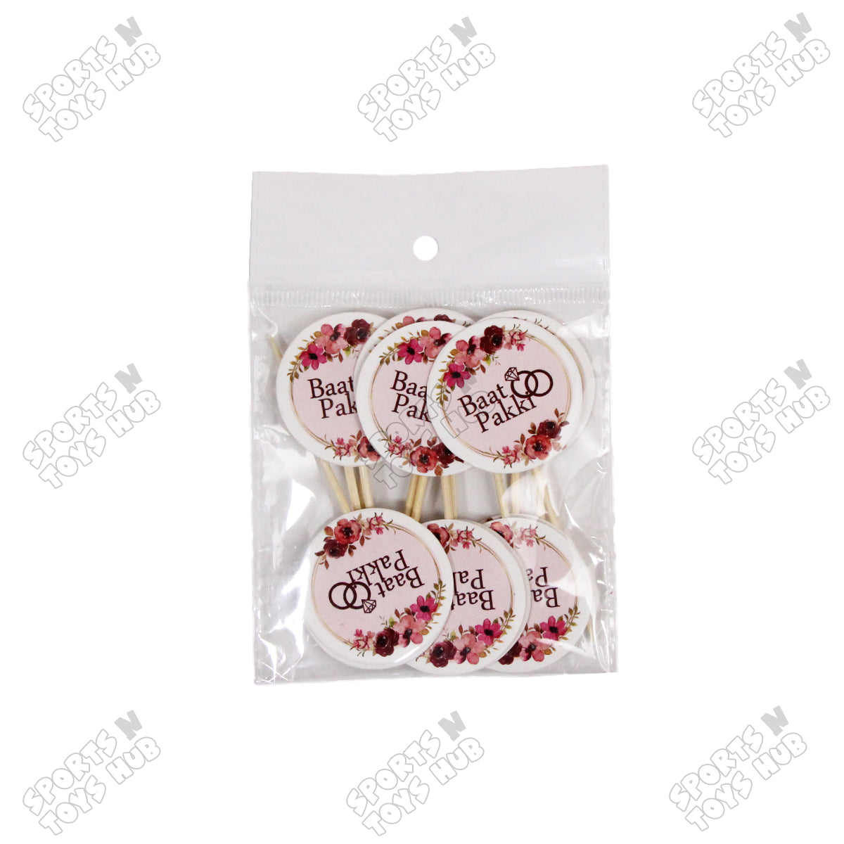Baat Pakki Sweet & Cup Cake Toppers - Pack Of 12