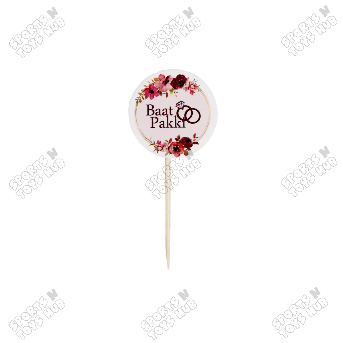 Baat Pakki Sweet & Cup Cake Toppers - Pack Of 12