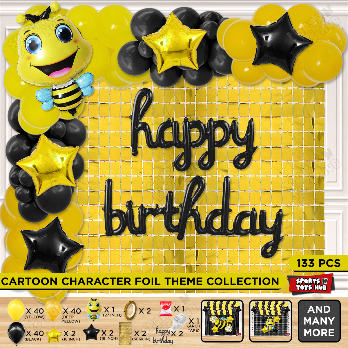 Baby Bee Foil Balloon Arch Theme Collection