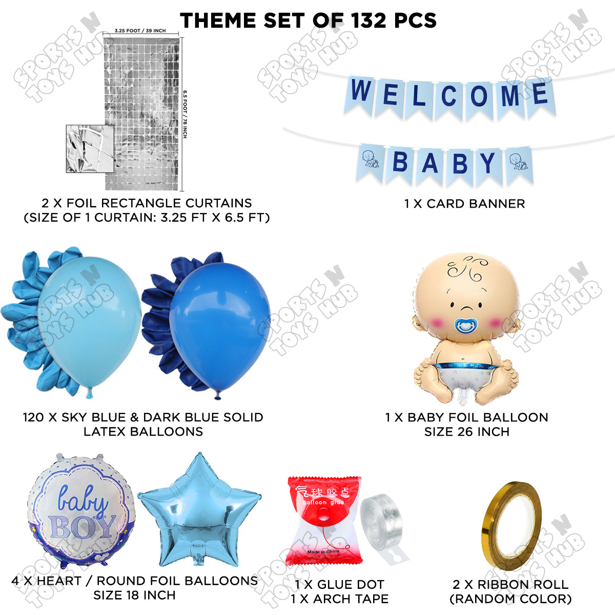 Welcome Baby Card Banner Arch Theme - Pack Of 132