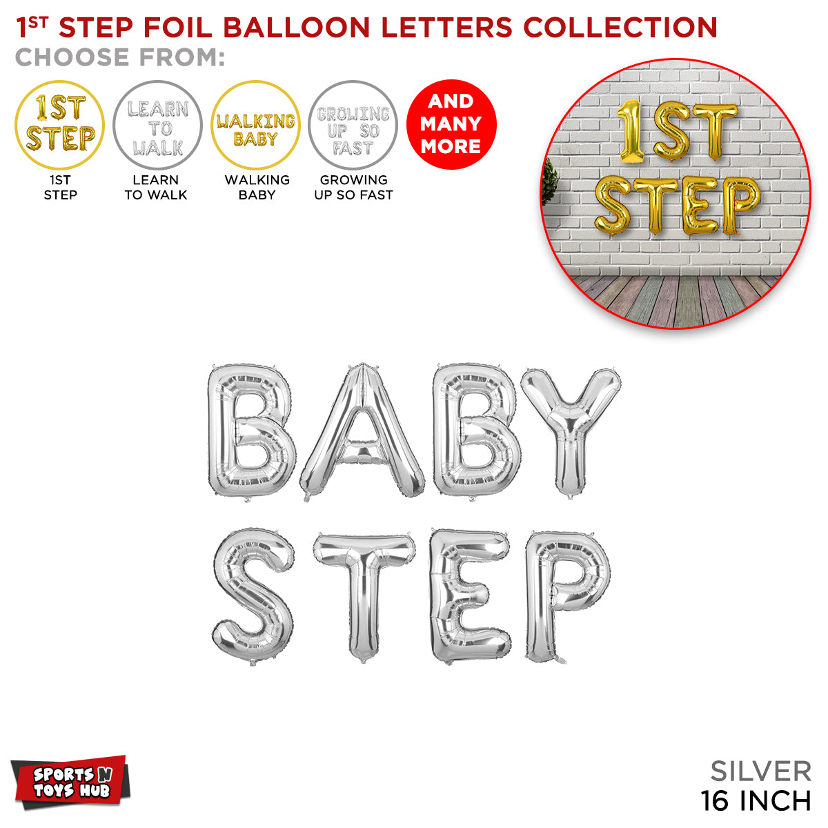 First Step Silver Foil Letter Collection