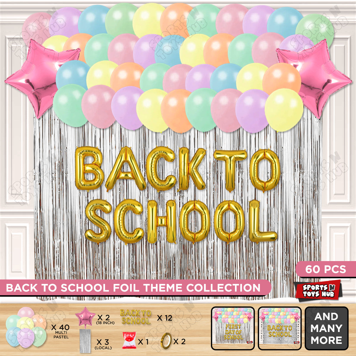 Back To School Foil Letters Theme Collection