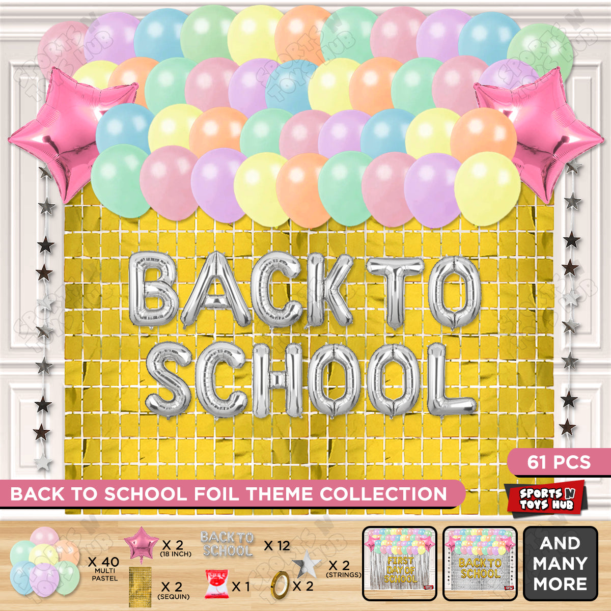 Back To School Foil Letters Theme Collection