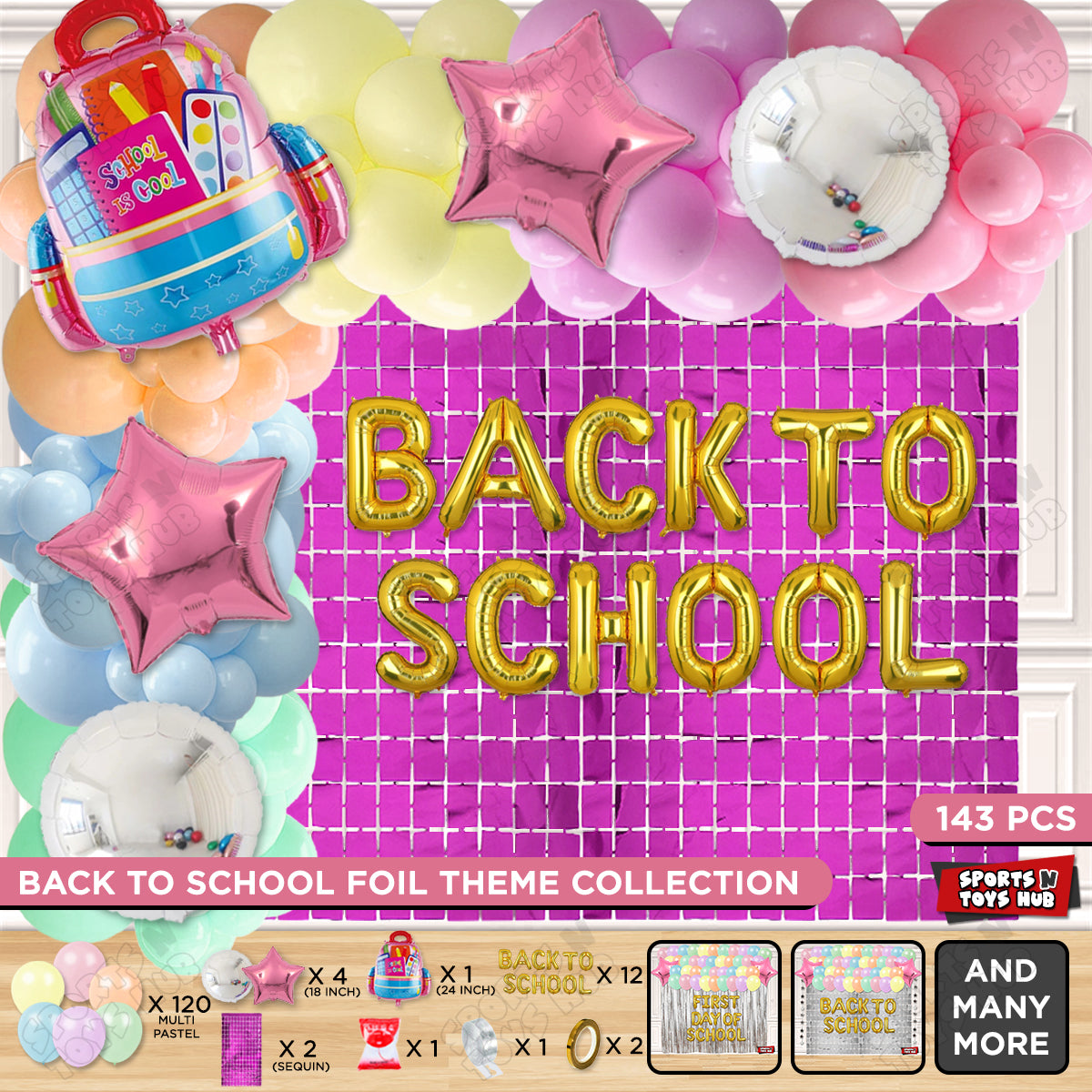 Back To School Foil Letters Theme Collection