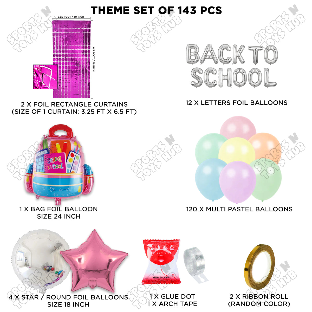 Back To School Foil Letters Theme Collection