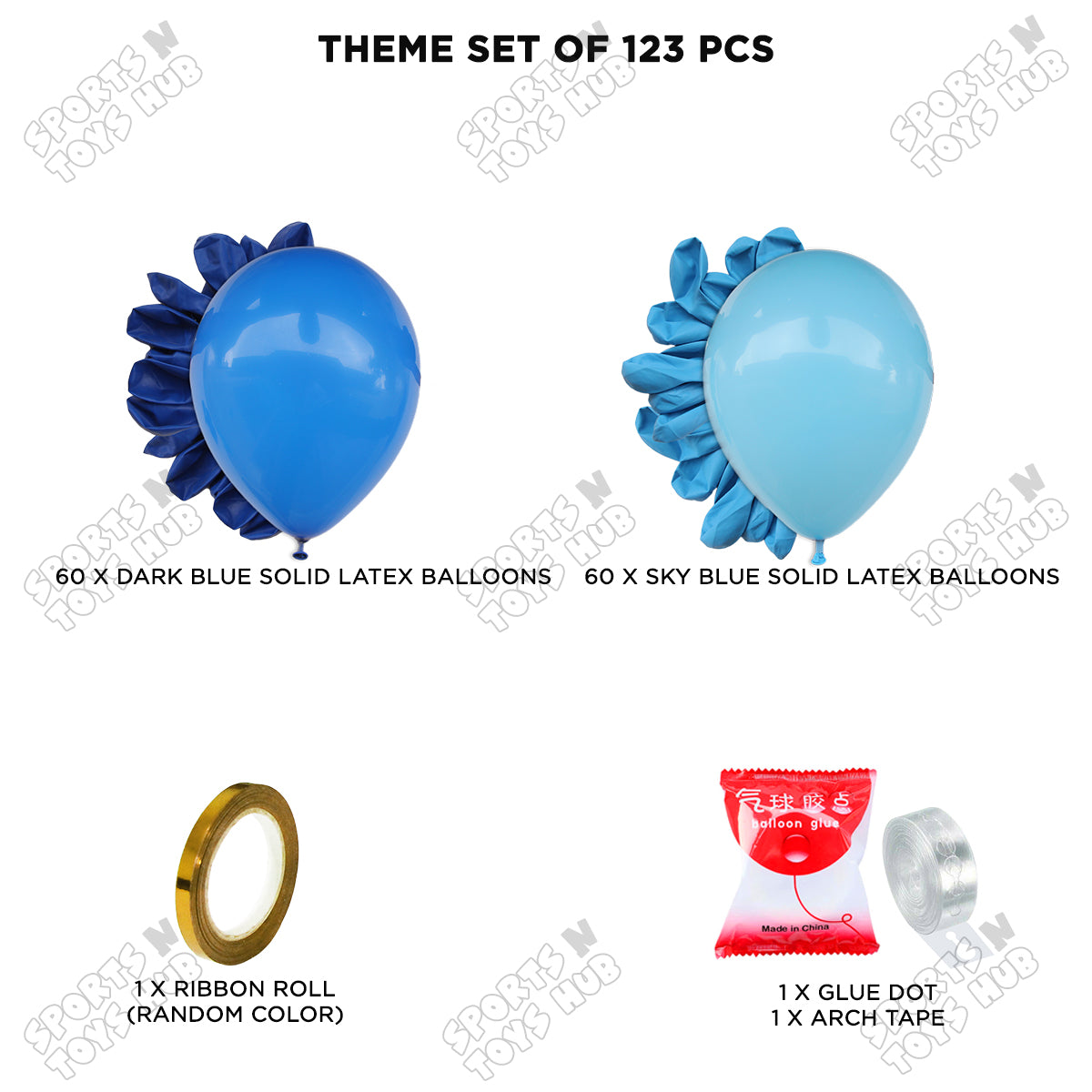 Blue - Latex Balloon Arch Kit