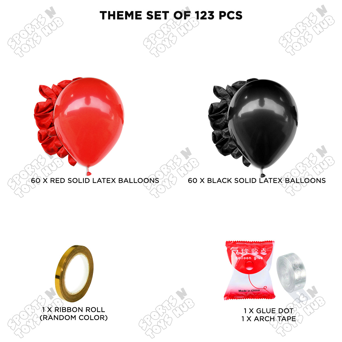 Red & Black - Latex Balloon Arch Kit