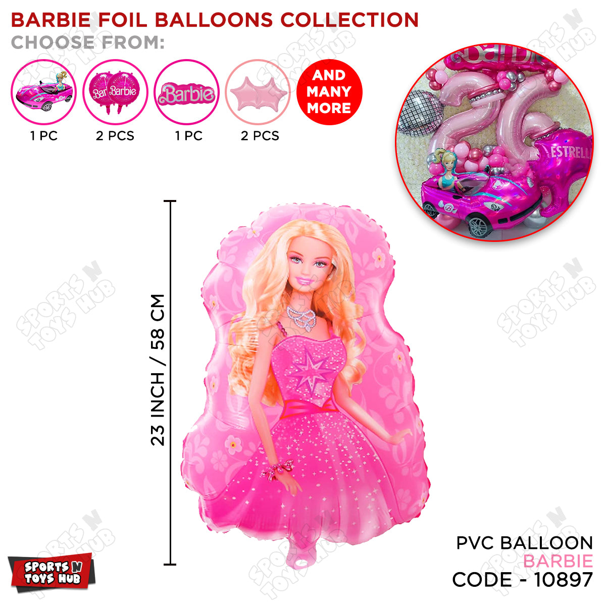 B-a-r-b-i-e Foil Balloon