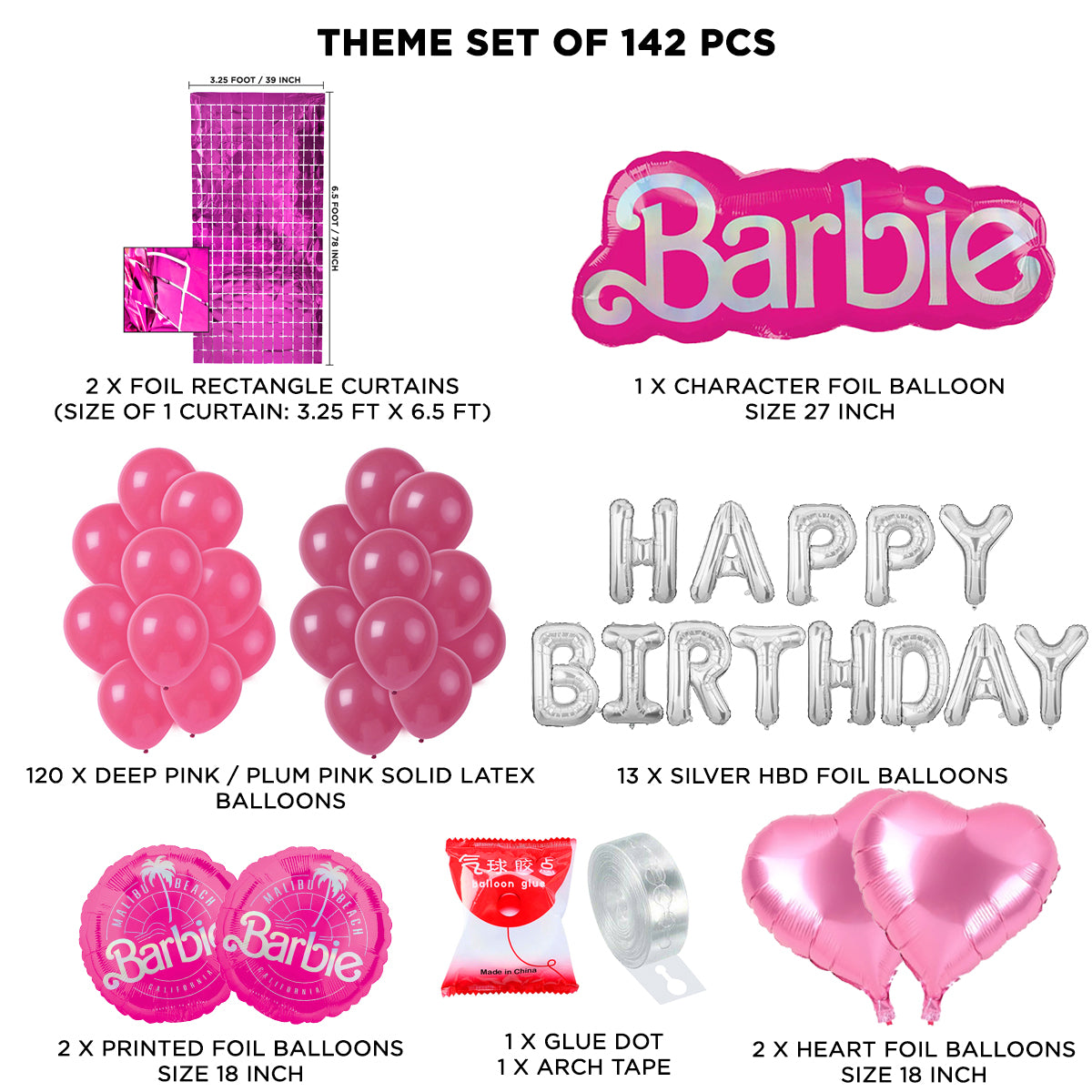 Bar_bie HBD Foil Letter Arch Theme