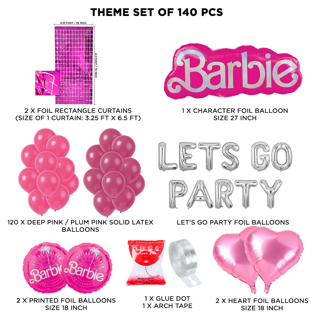 Bar_bie Foil Letter Arch Theme