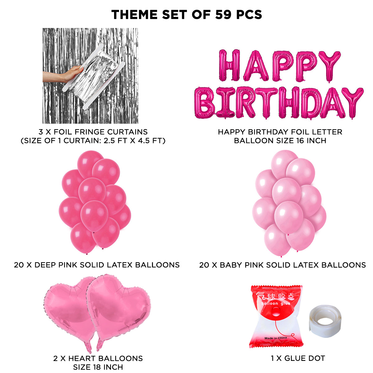 Bar_bie HBD Foil Letter Theme With Curtain