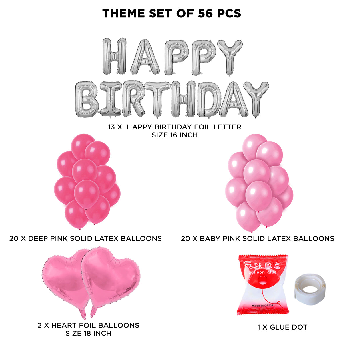 Bar_bie HBD Foil Letter Theme Without Curtain