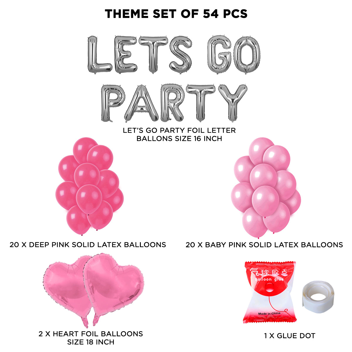 Bar_bie Foil Letter Theme Without Curtain