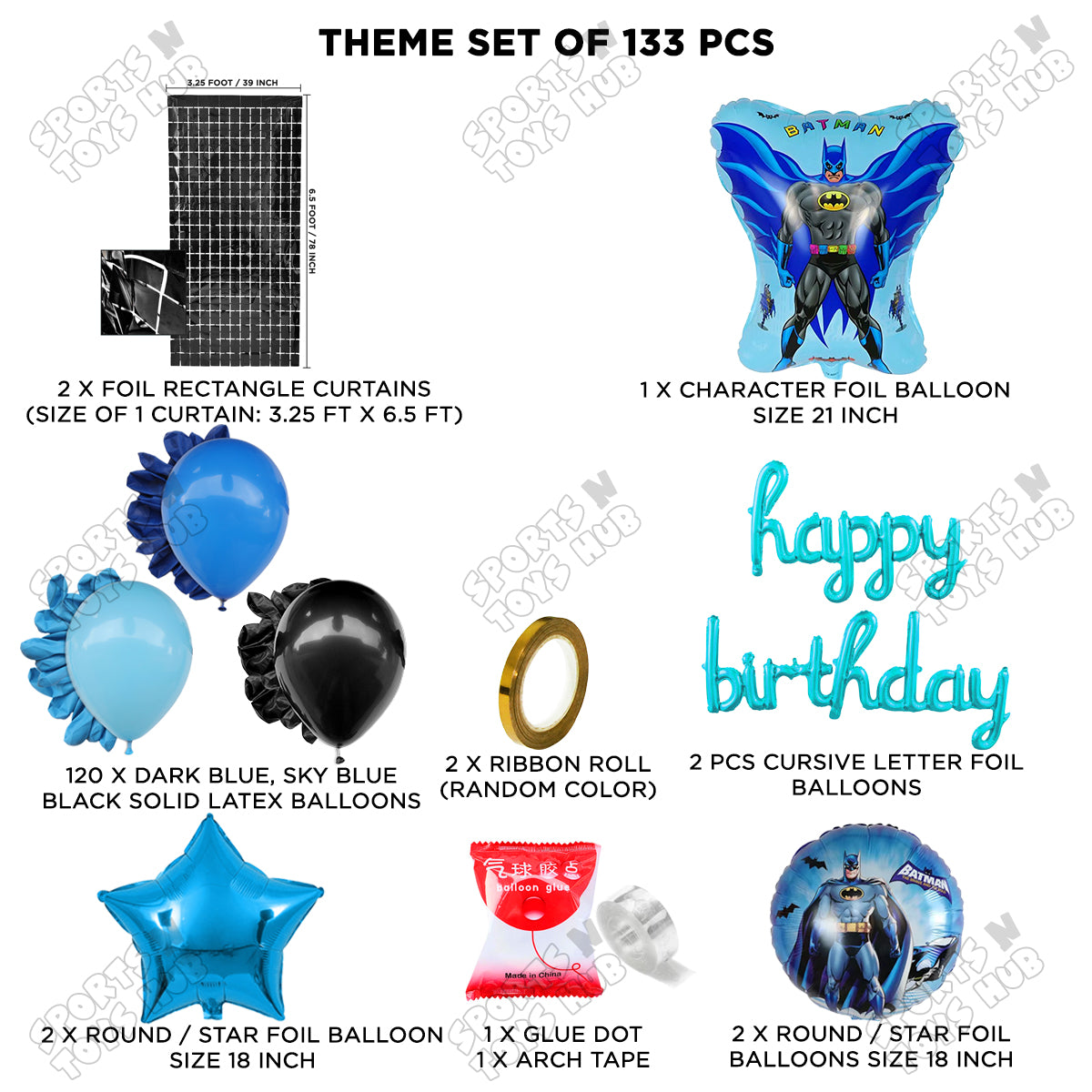 B@t M@n Foil Letter Arch Theme Collection