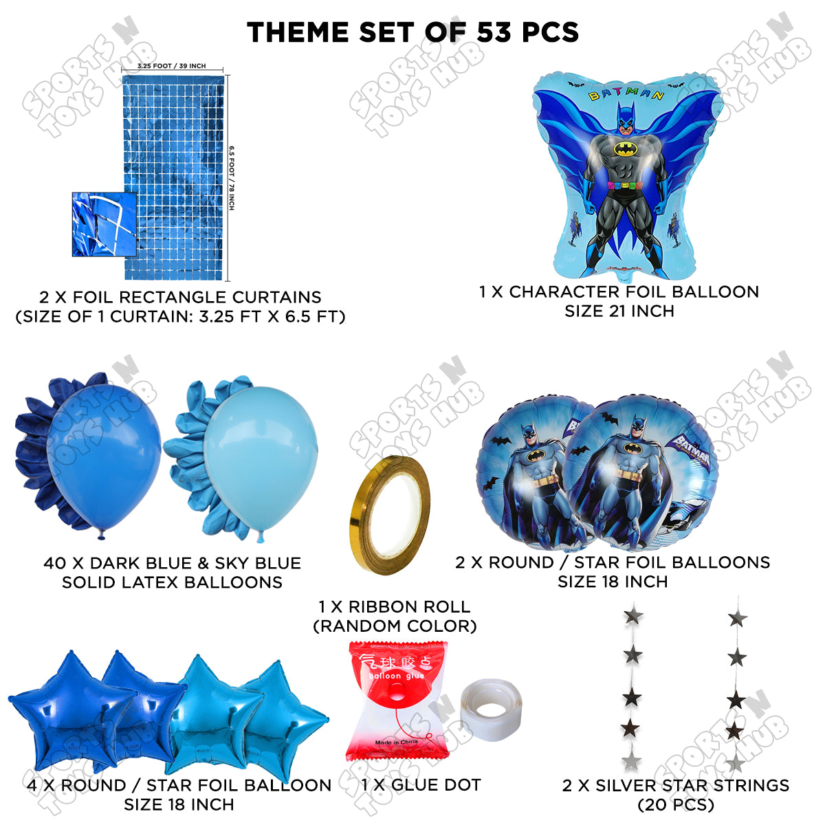 Bat M@n Foil Balloon Theme Collection