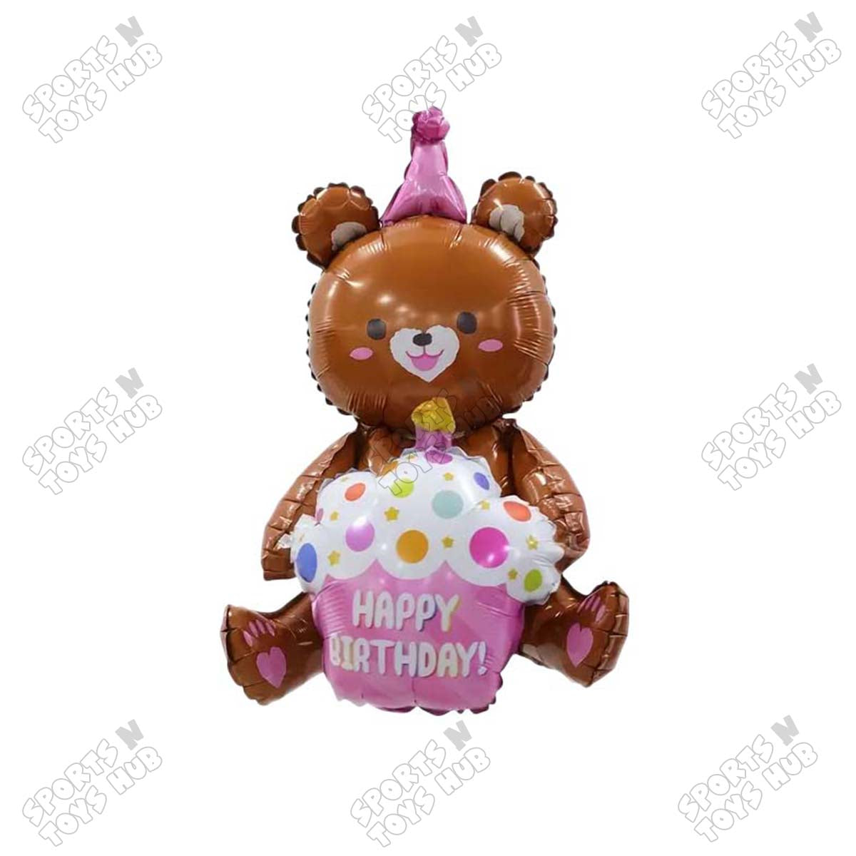 Teddy Bear Cup Cake Foil Balloon