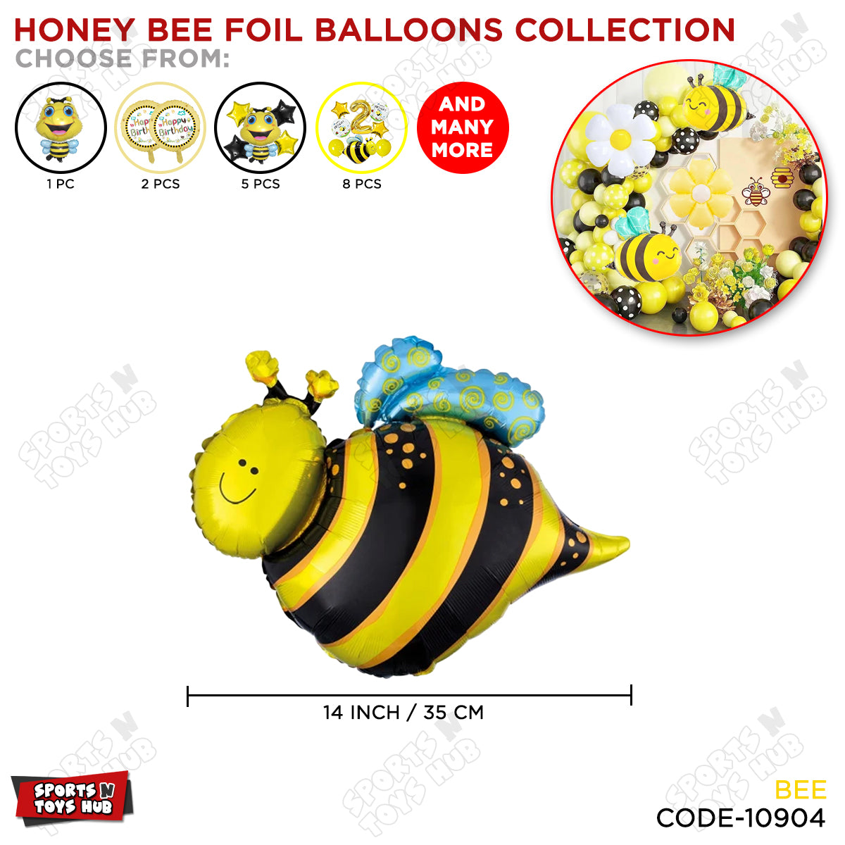 Honey Bee Foil Balloon Collection