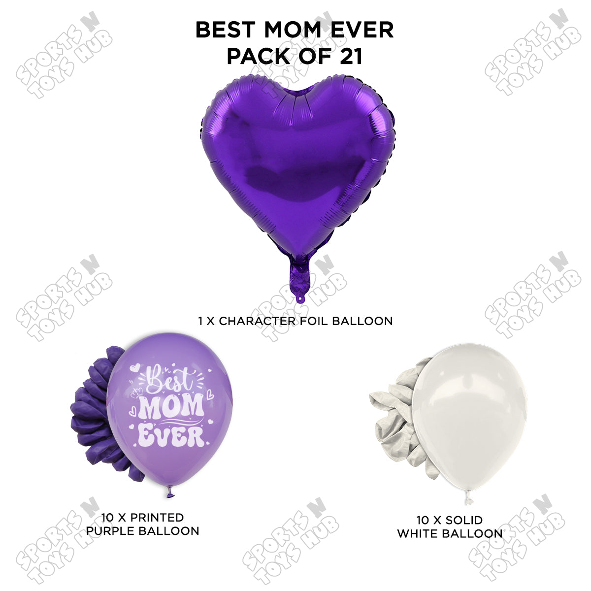 Best Mom Ever Printed Balloons Bouquet Collection