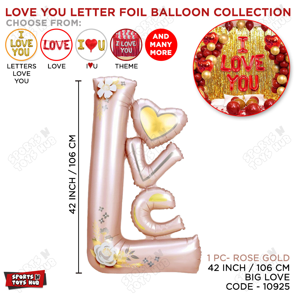 Jumbo Love Foil Letter Set