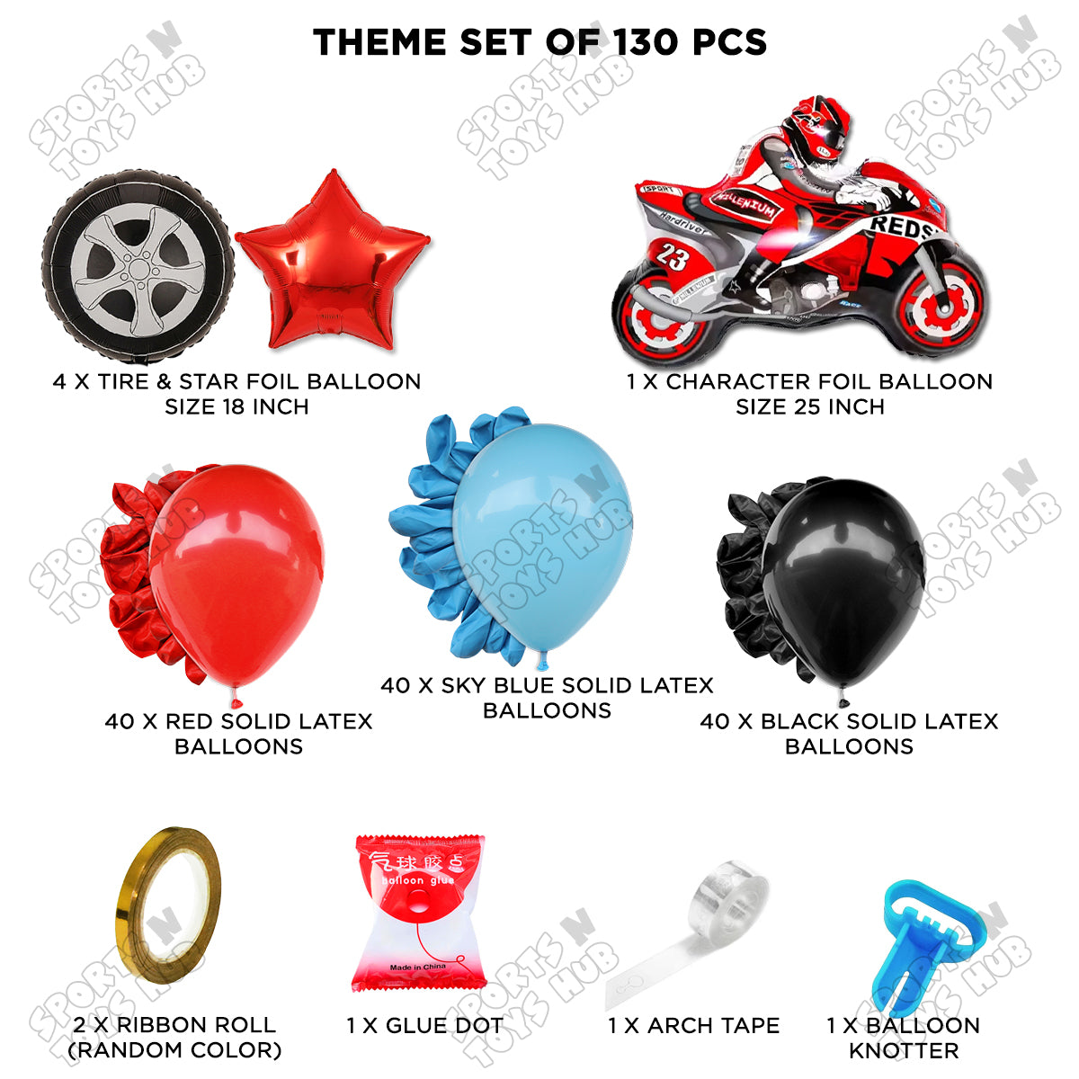 Moto Bike Garland Theme Set