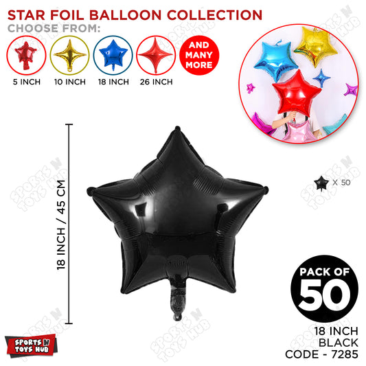 18 Inch - Black Star Foil Balloon