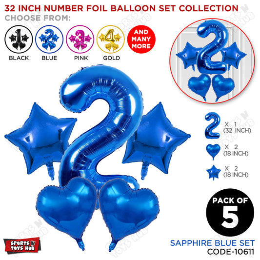 Second Birthday Foil Balloon Set Collection