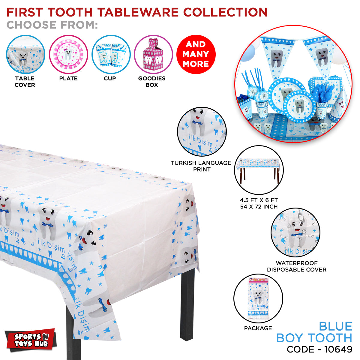 First Tooth Printed Table Cover Collection