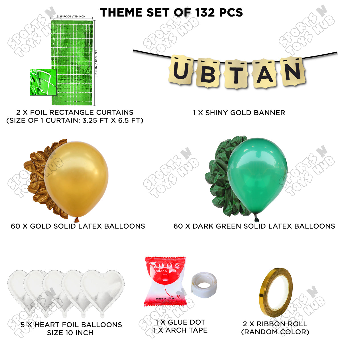 Ubtan Card Banner Theme Collection - Gold & Green