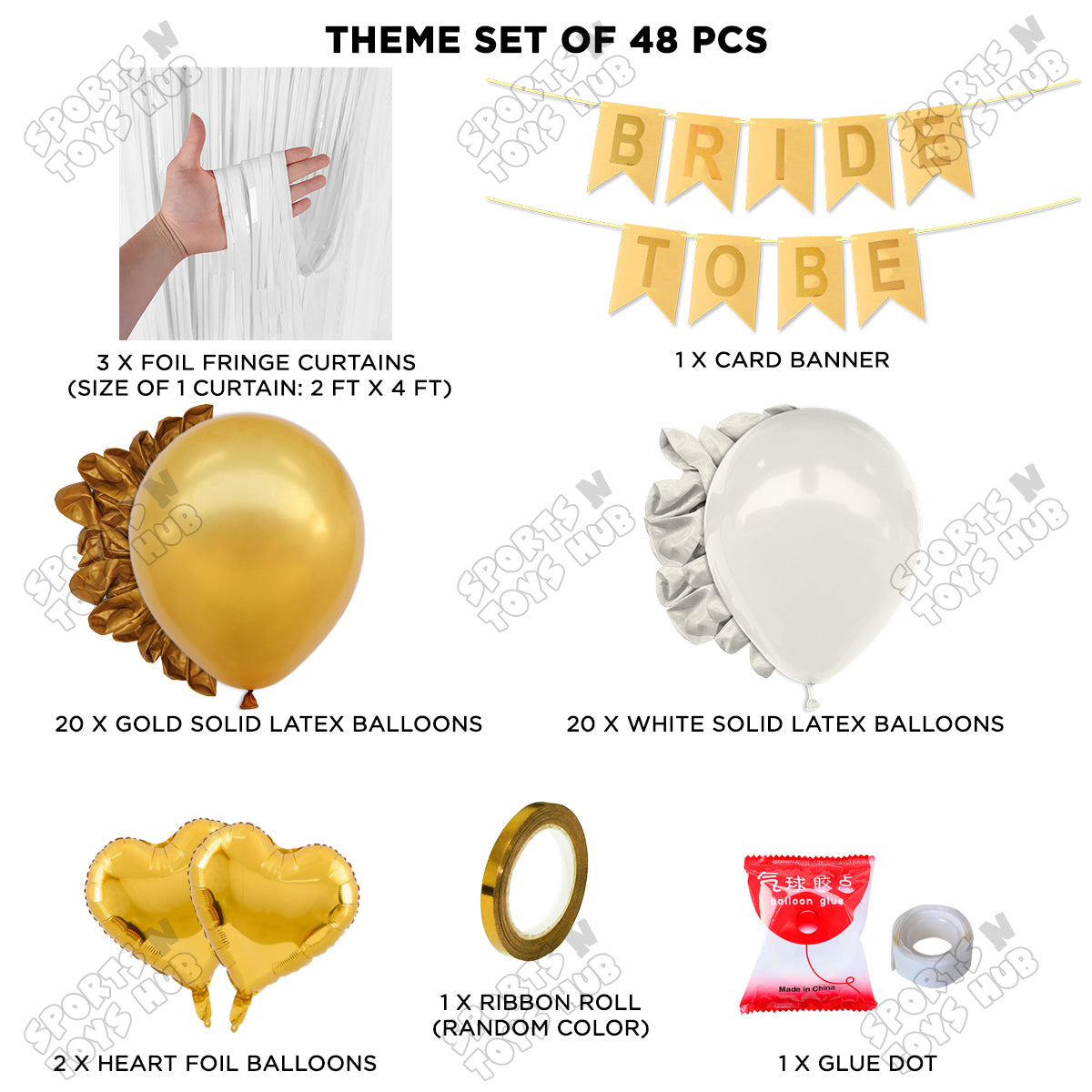 Bride To Be Card Banner Theme Collection - Orange & Gold