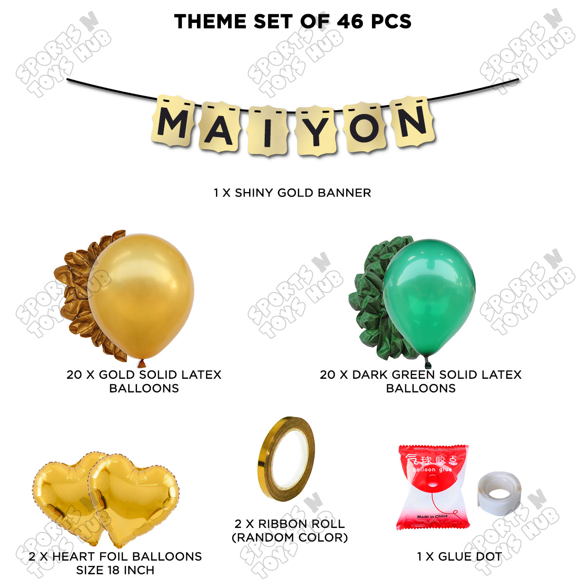 Maiyon Card Banner Theme Collection - Gold & Green