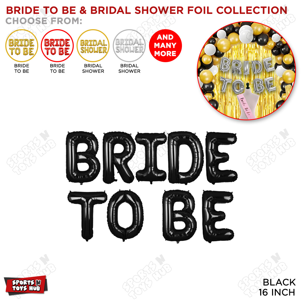 Bride To Be Foil Letters Collection