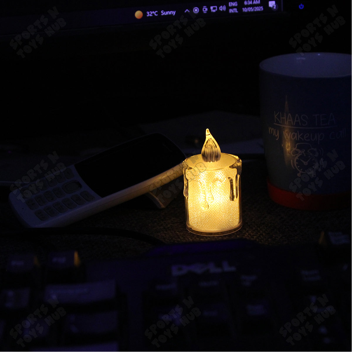 Crystal Clear Candle Shape Warm LED Light Candles - Pack 3