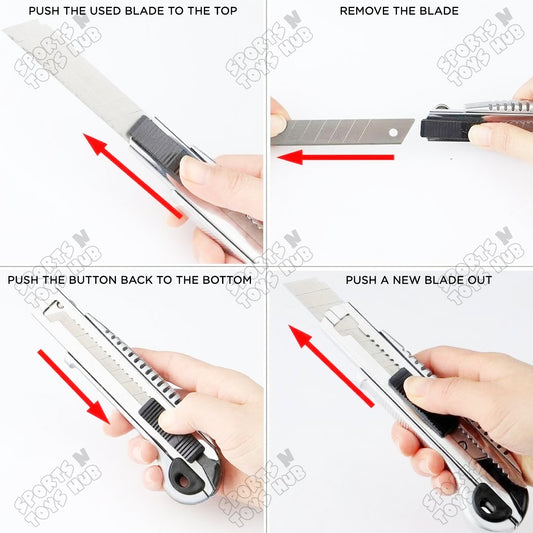 18MM Heavy Duty Utility Cutter Knife – Retractable Box Cutter for Cardboard Cutting, Carton Opening, Parcel Packaging, Paper Trimming, Warehouse, Office Supplies & DIY Arts and Crafts