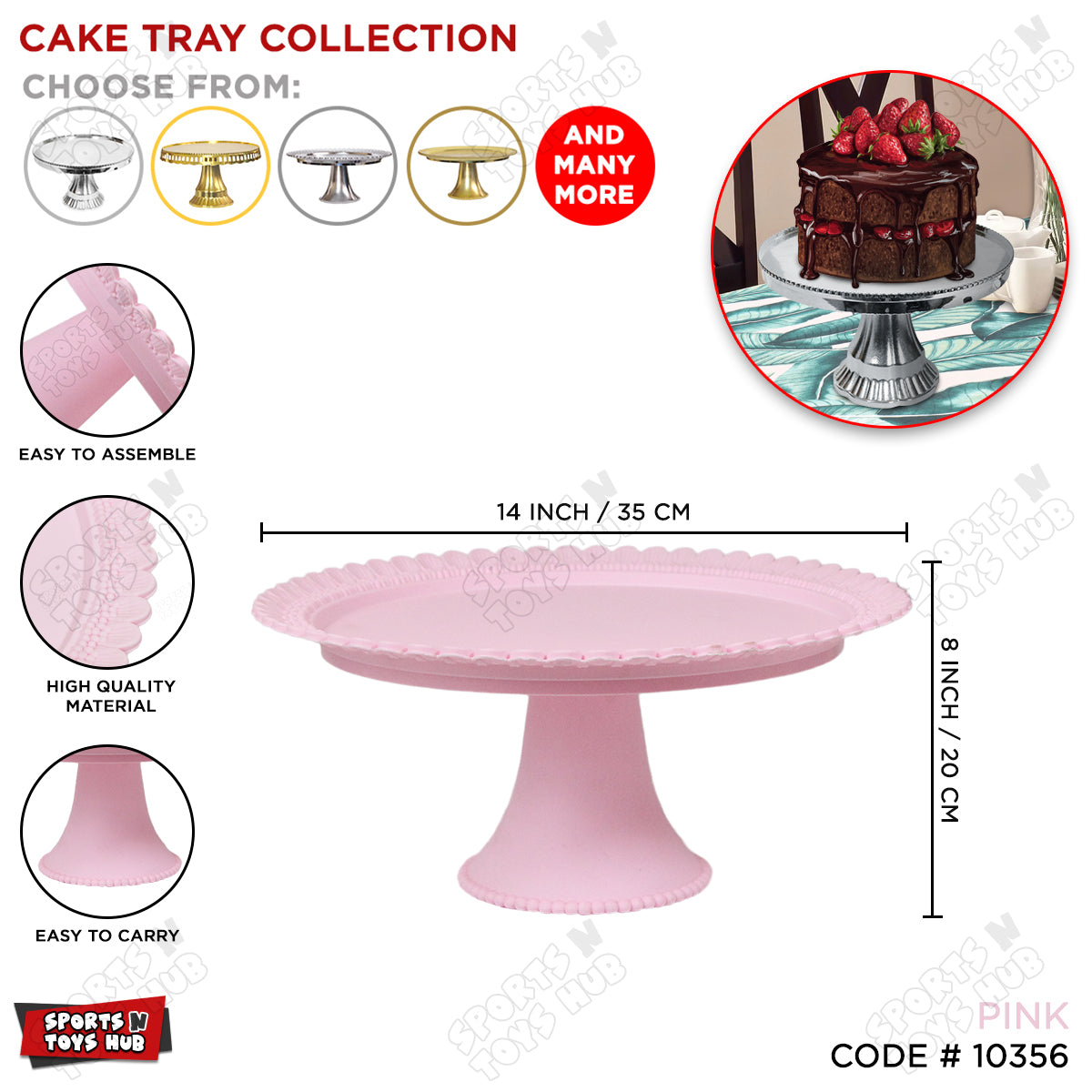 Plastic Flower Pattern Cupcake Stand Tray