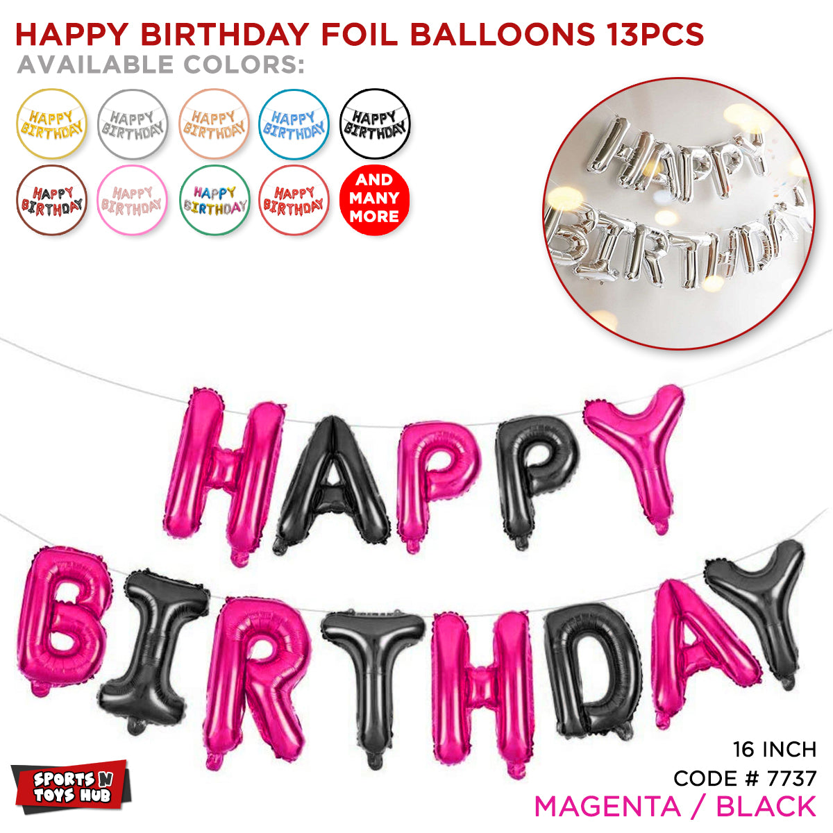 Happy Birthday Foil Banner Balloons