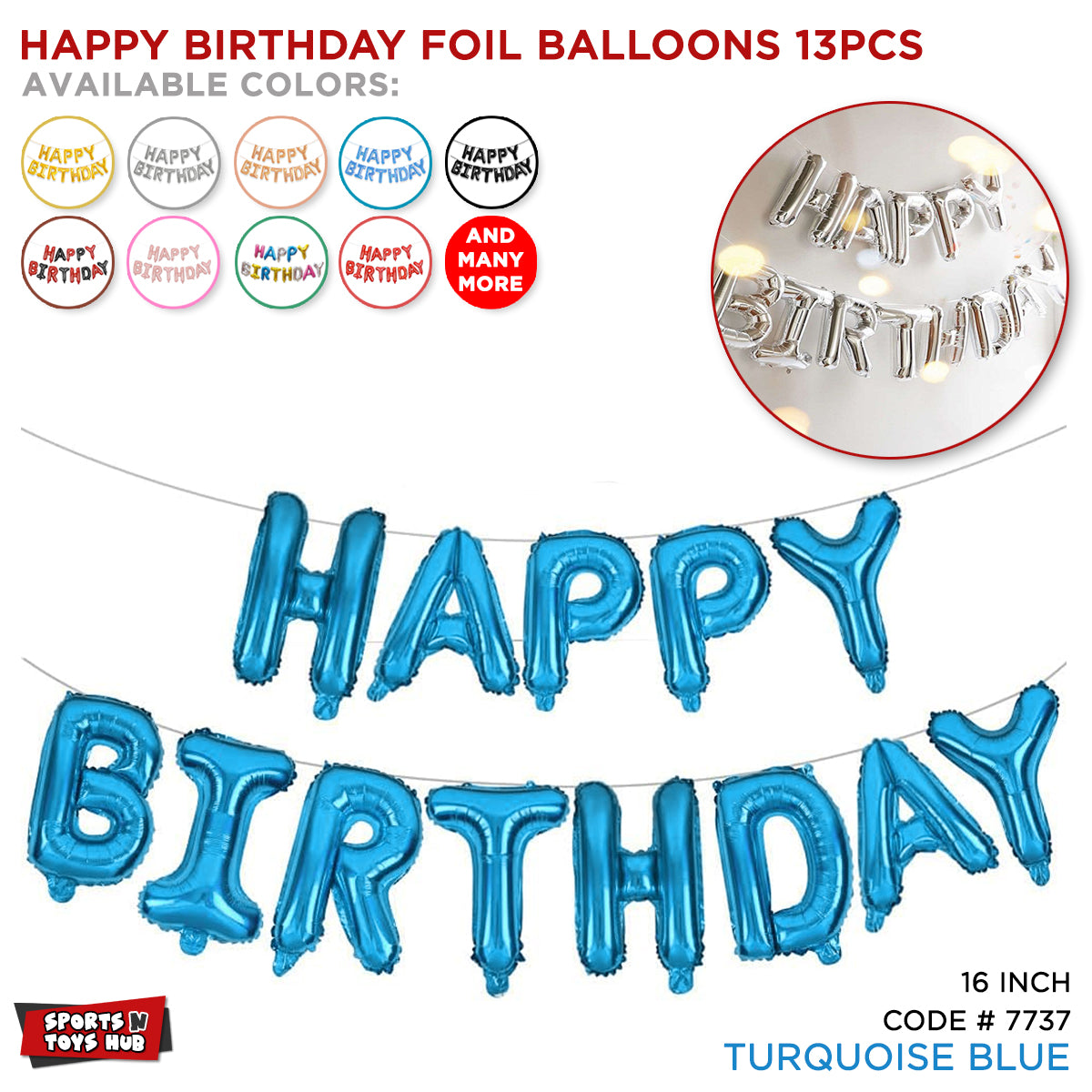Happy Birthday Foil Banner Balloons