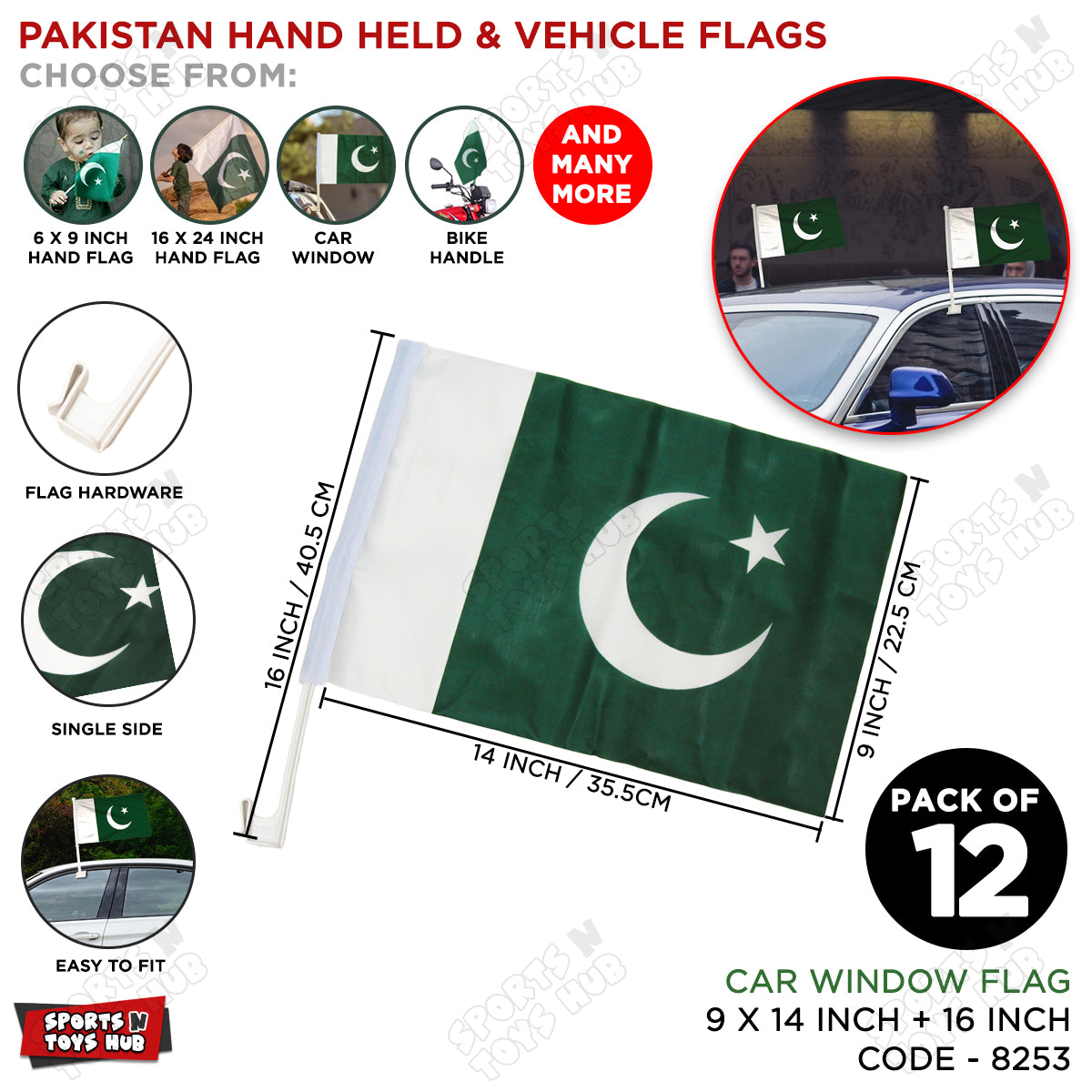 14th August Pakistan Car Vehicle Flag