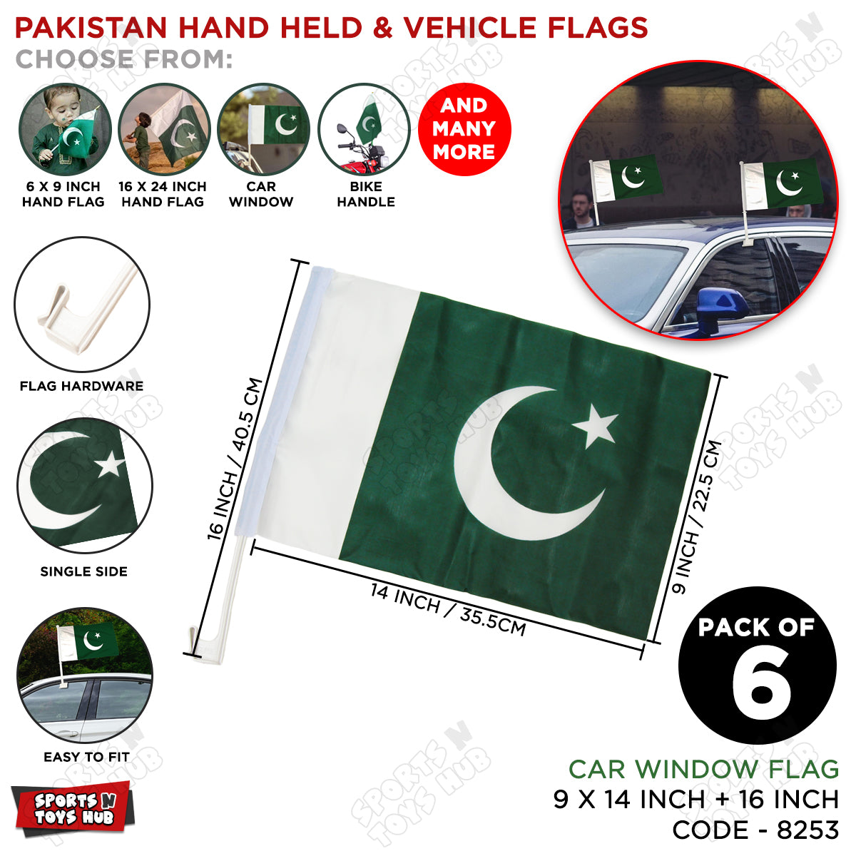 14th August Pakistan Car Vehicle Flag