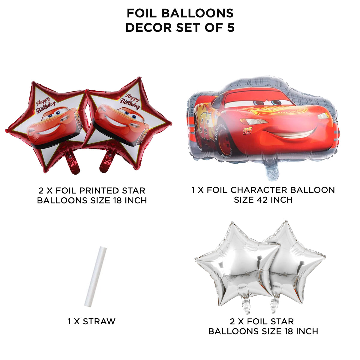 Mc-Queen Foil Balloon Set