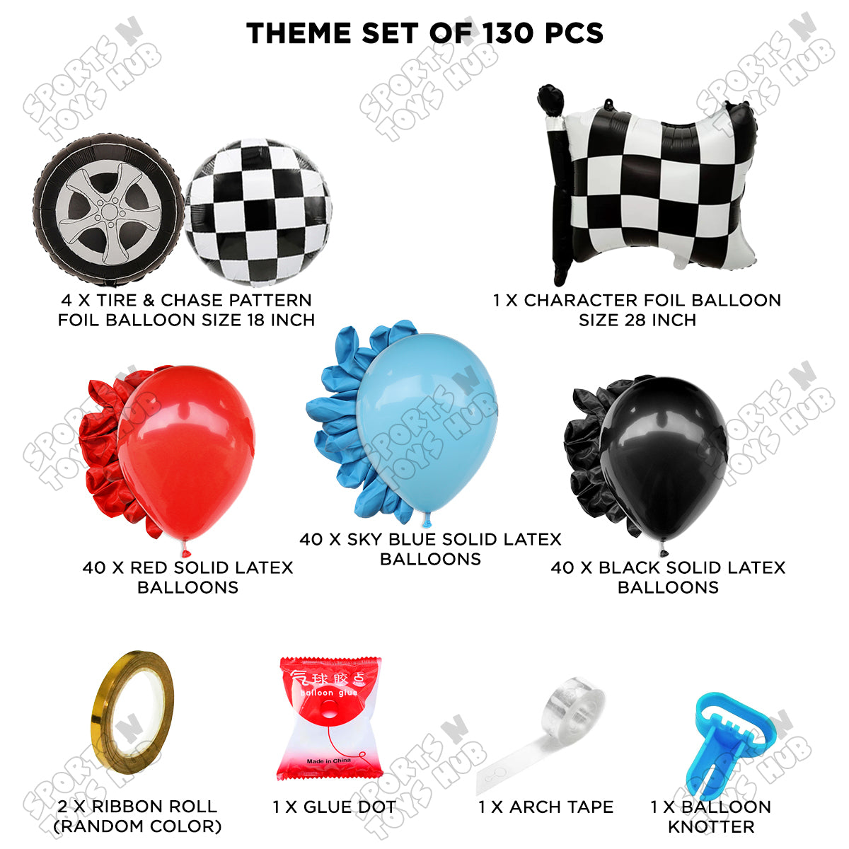 Checkered Flag Racing Theme Set