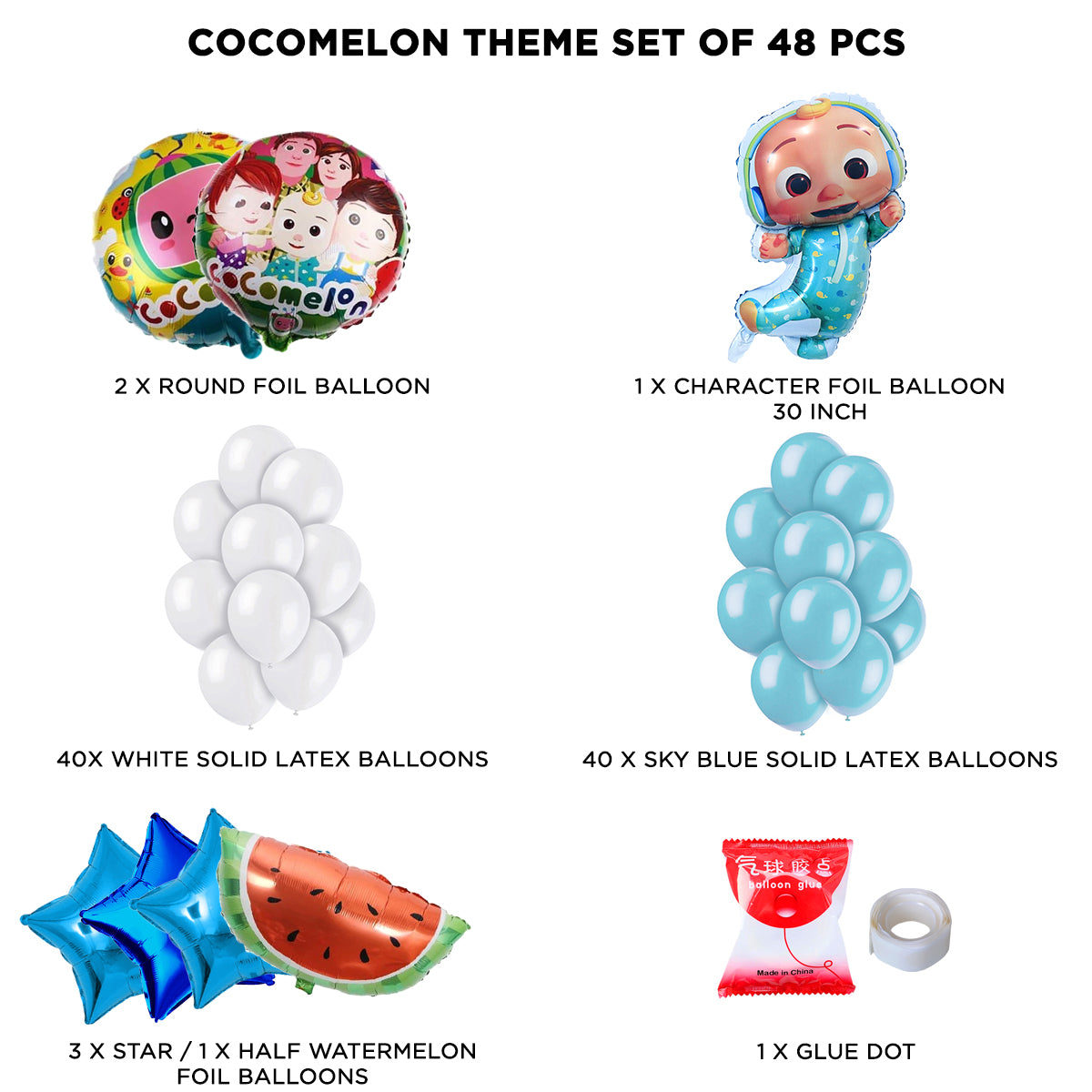C0C0-Melon Foil Balloon Theme Without Curtain