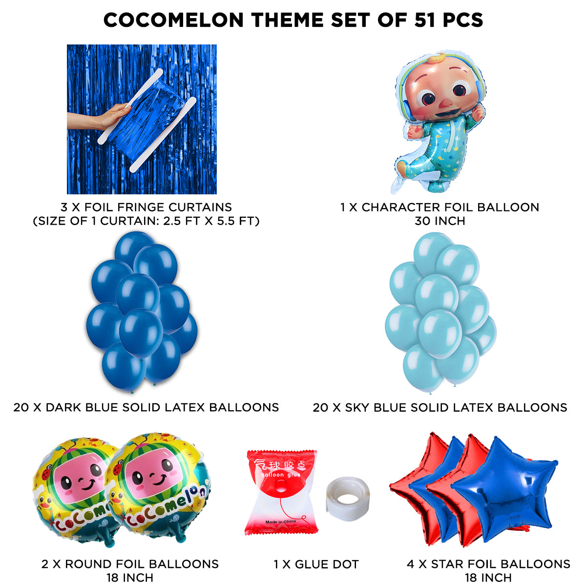 C0C0-Melon Foil Balloon Theme With Curtain