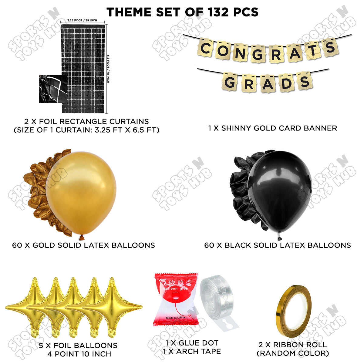 Congrats Grad Shinny Card Banner Theme Collection